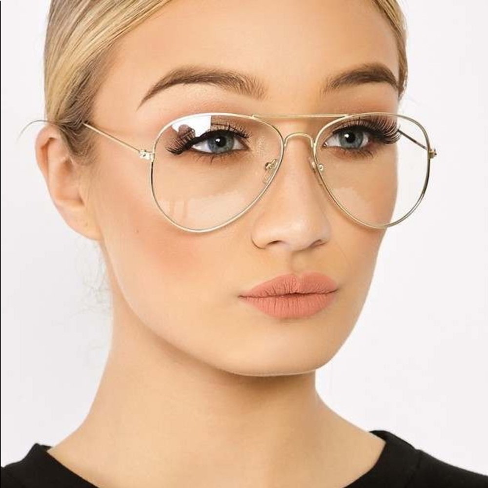 Stylish Clear Aviators